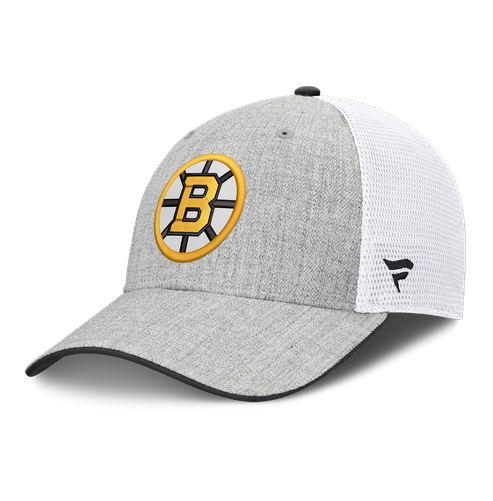 Boston Bruins Fanatics Heather Gray DSG Trucker Snapback Adjustable Hat
