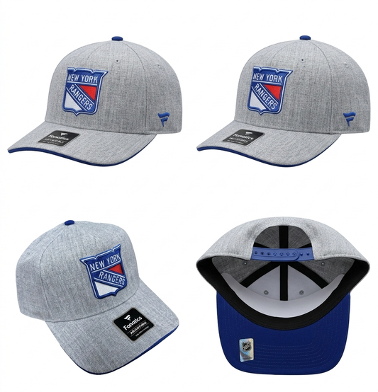 New York Rangers Fanatics Heather Gray DSG A-Frame Snapback Adjustable Hat