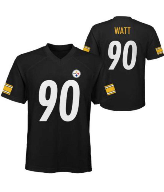 Youth Pittsburgh Steelers T.J. Watt Outerstuff Black Authentic Mid-Tier Jersey