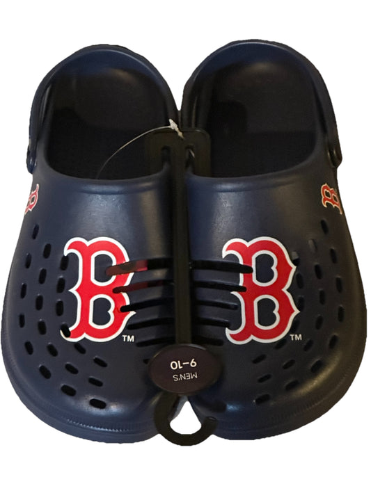 Boston Red Sox FOCO Brand Navy Men's Big Logo Solid Clog With Strap