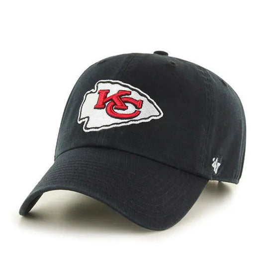 Kansas City Chiefs '47 Brand Black Clean Up Adjustable Dad Hat