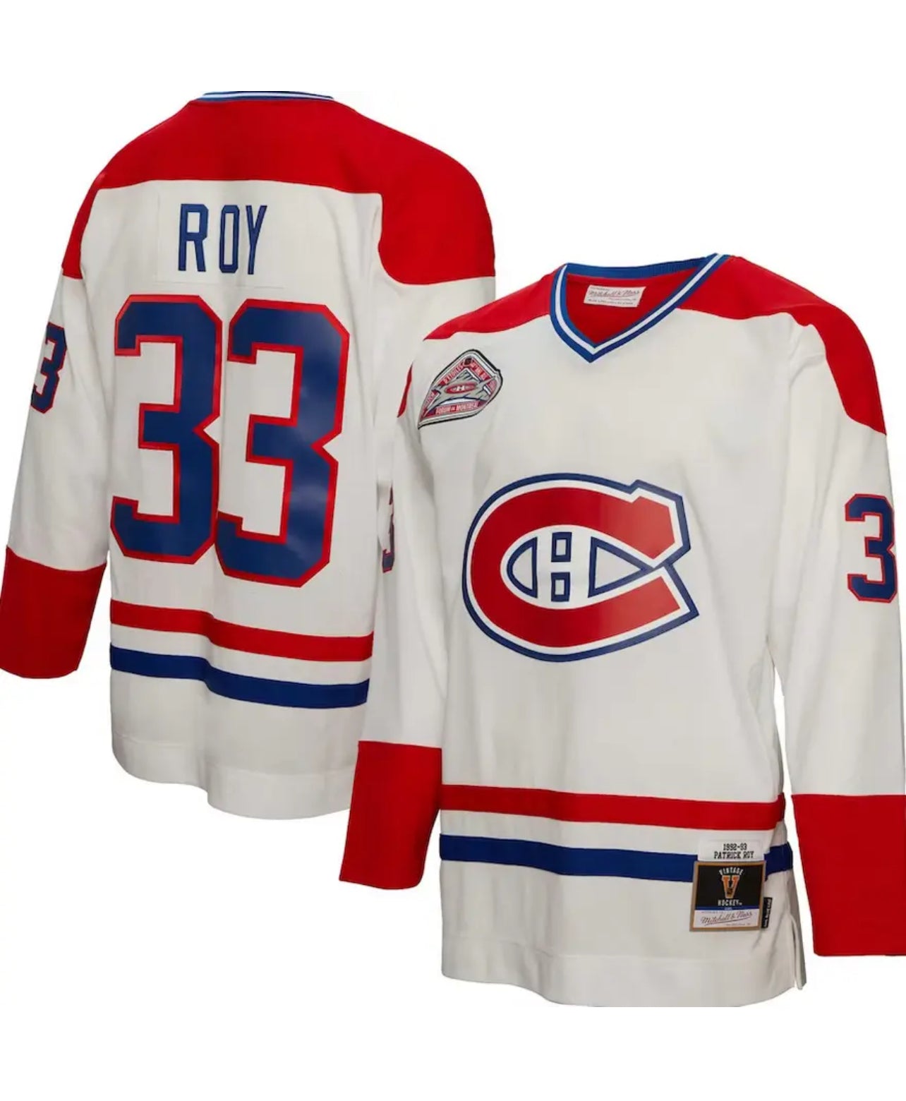 Montreal Canadiens Patrick Roy Mitchell & Ness Authentic White Home Jersey