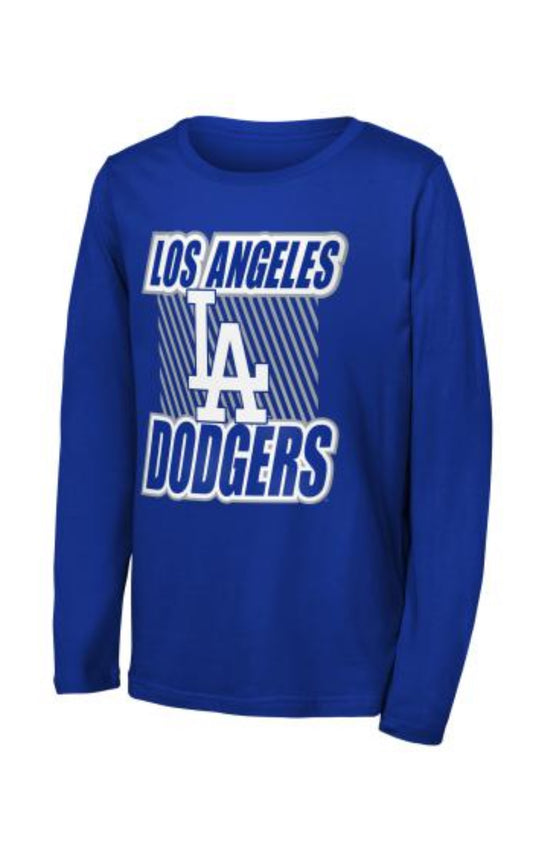 Youth Los Angeles Dodgers Outerstuff Blue Never Settle Long Sleeve T-Shirt