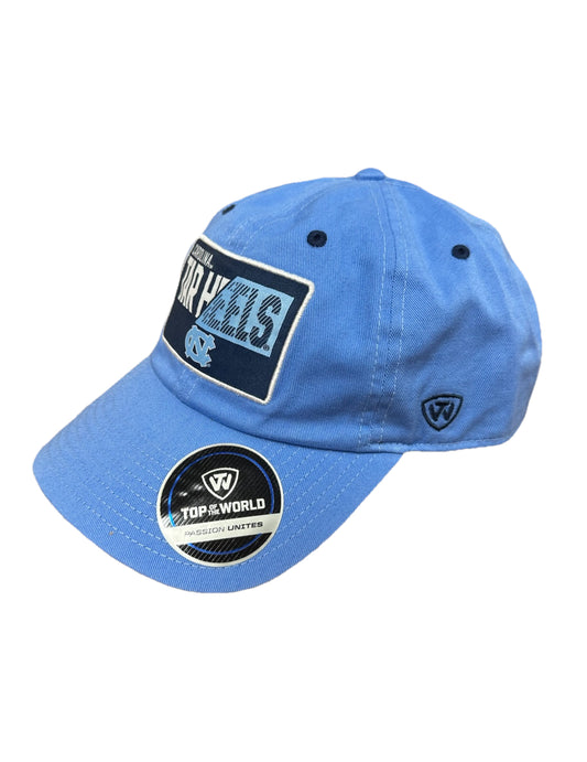 North Carolina Tar Heels Top Of The World Blue Victory Adjustable Dad Hat