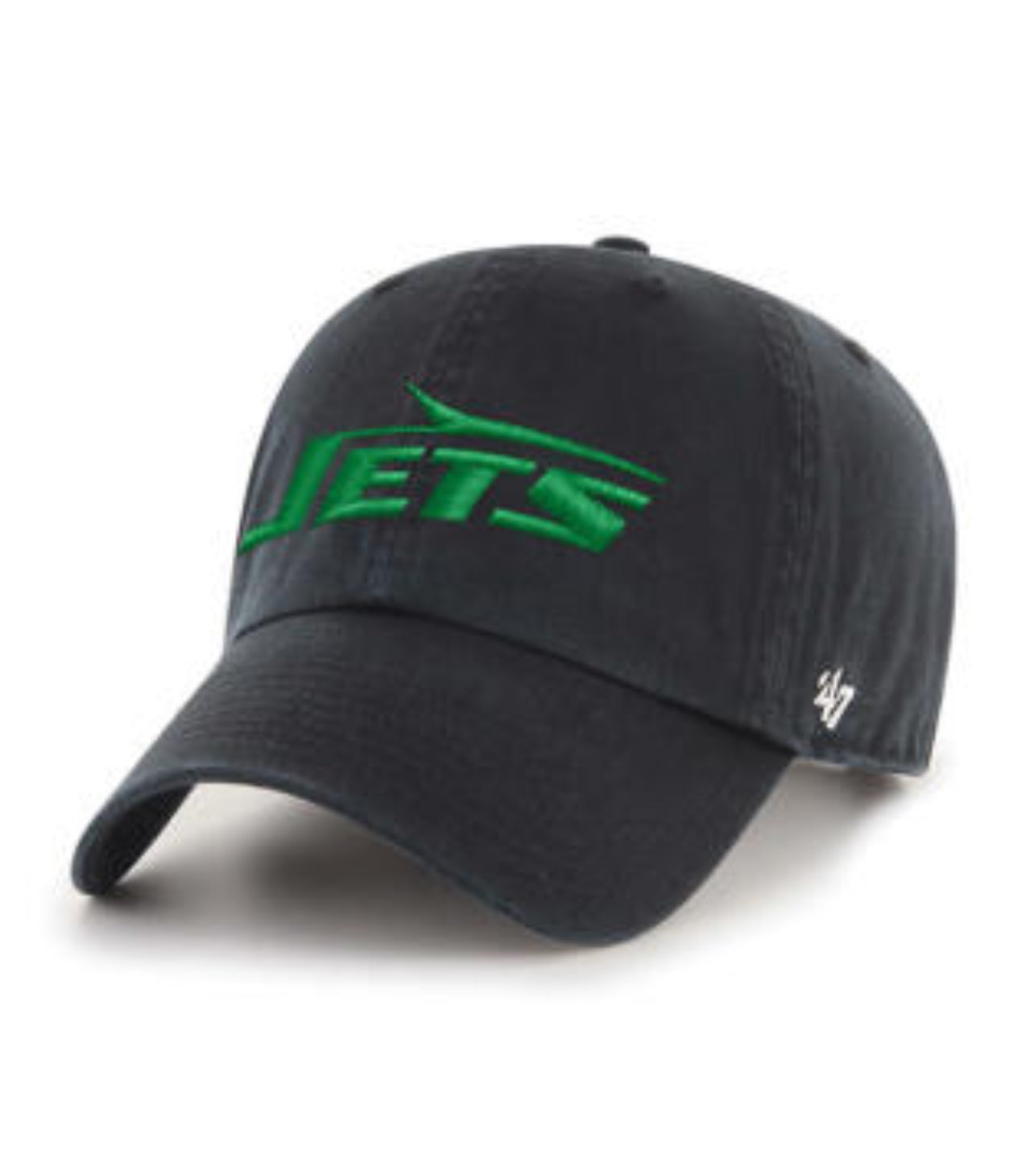 New York Jets '47 Brand Black Historic Clean Up Adjustable Dad Hat