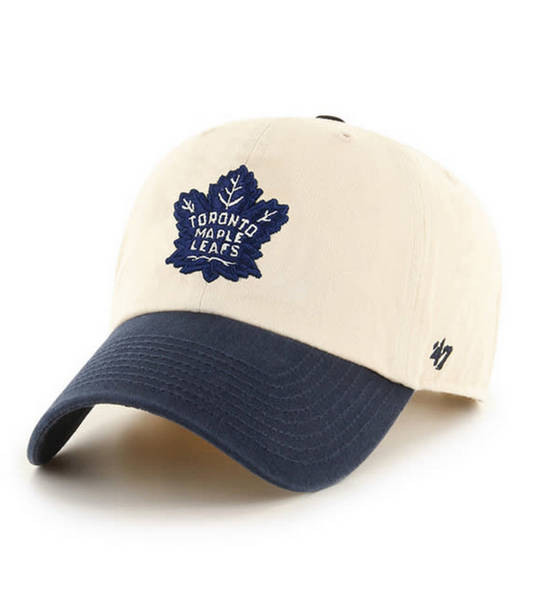 Toronto Maple Leafs '47 Brand Two Tone Vintage Clean Up Adjustable Dad Hat