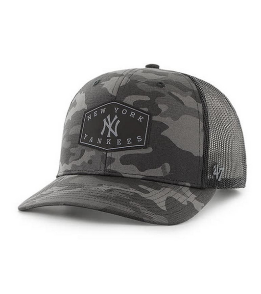 New York Yankees '47 Brand Tonal Charcoal Camo Convoy Trucker Adjustable Hat