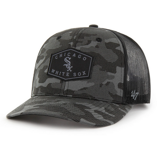 Chicago White Sox '47 Brand Tonal Charcoal Camo Convoy Trucker Adjustable Hat