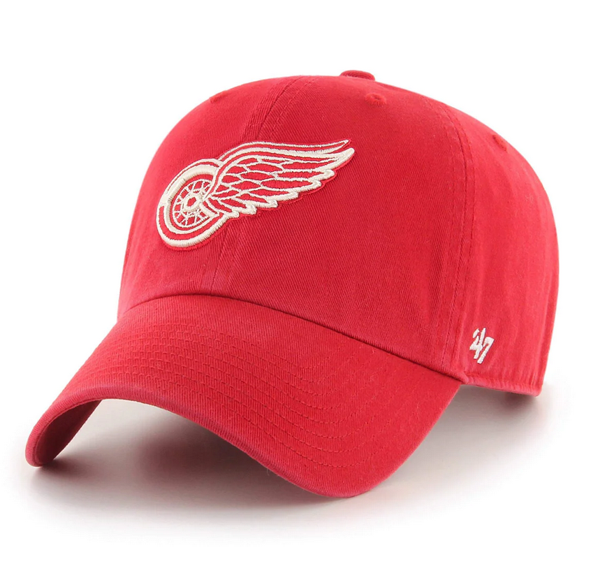 Detroit Red Wings '47 Brand Red Clean Up Adjustable Dad Hat