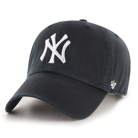 New York Yankees '47 Brand Black Clean Up Adjustable Dad Hat