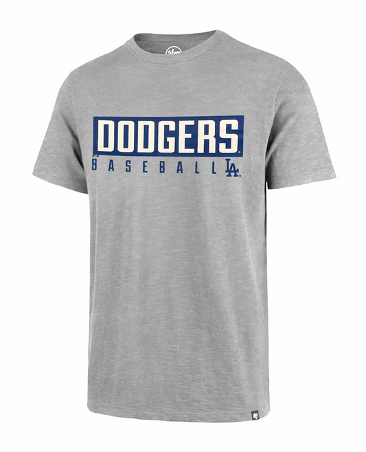 Los Angeles Dodgers '47 Brand Gray Dub Super Rival Short Sleeve T-Shirt