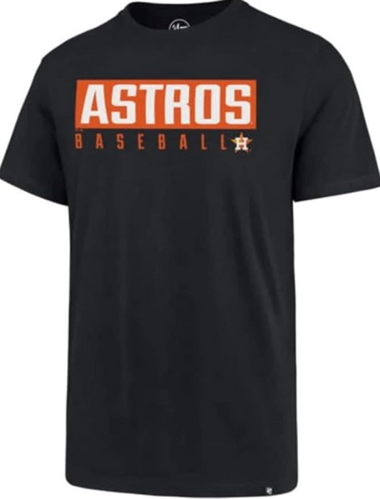 Houston Astros '47 Brand Navy Blue Dub Super Rival Short Sleeve T-Shirt