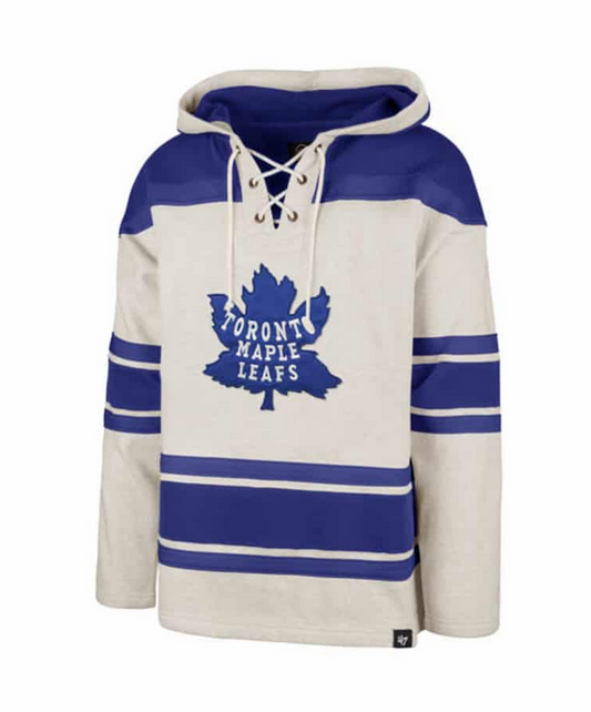 Toronto Maple Leafs '47 Brand Oatmeal Superior Lacer Pullover Hoodie