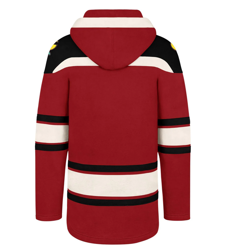 Chicago Blackhawks '47 Brand Red Superior Lacer Pullover Hoodie