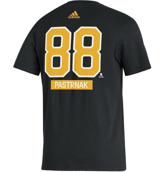 Boston Bruins David Pastrnak Adidas Black Jersey T-Shirt