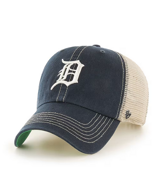 Detroit Tigers '47 Brand Navy Trawler Clean Up Adjustable Trucker Dad Hat