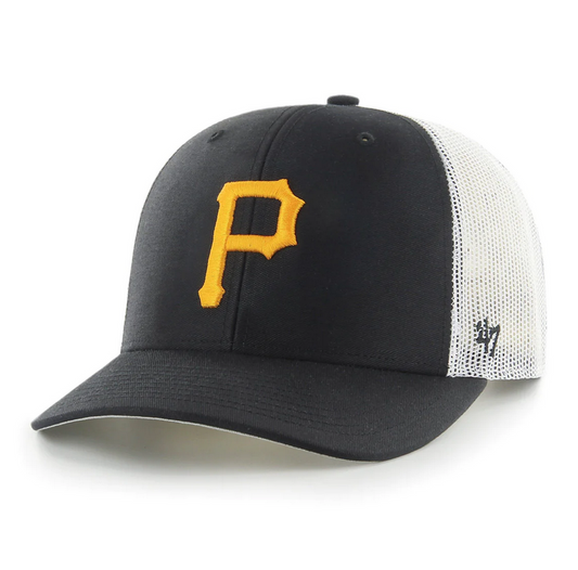 Pittsburgh Pirates '47 Brand Black Trucker Adjustable Hat
