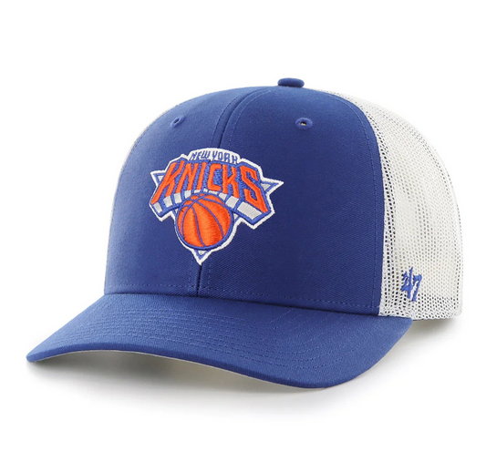 New York Knicks '47 Brand Blue Trucker Snapback Adjustable Hat