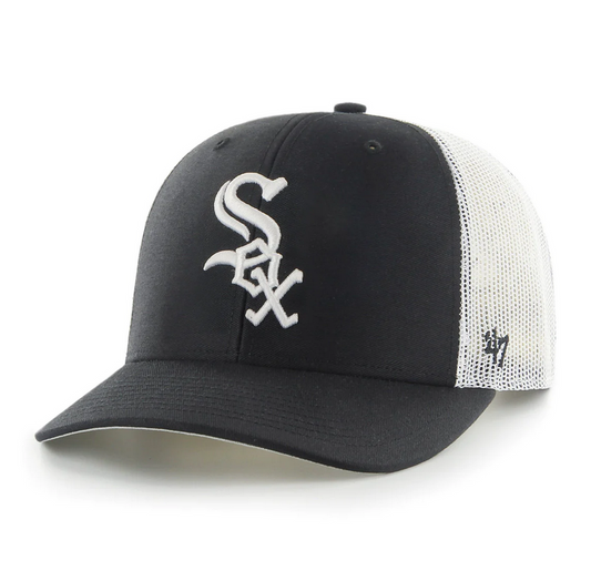 Chicago White Sox '47 Brand Black Trucker Adjustable Hat