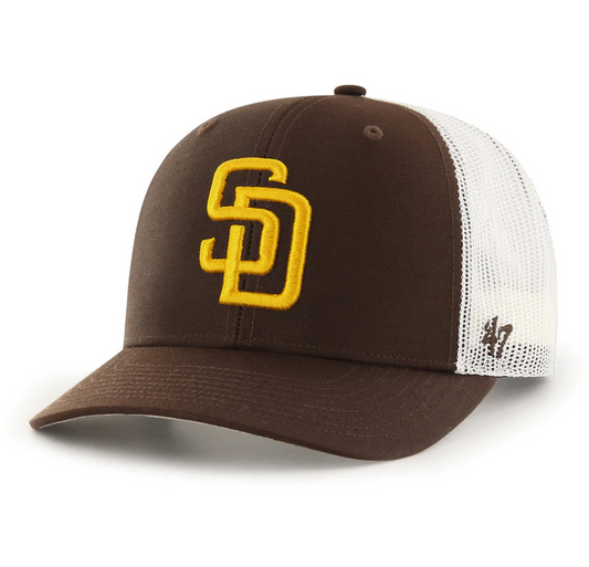 San Diego Padres '47 Brand Brown Trucker Adjustable Hat