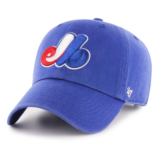 Montreal Expos '47 Brand Blue Clean Up Adjustable Trucker Dad Hat