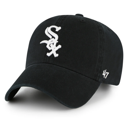 Chicago White Sox '47 Brand Black Clean Up Adjustable Dad Hat