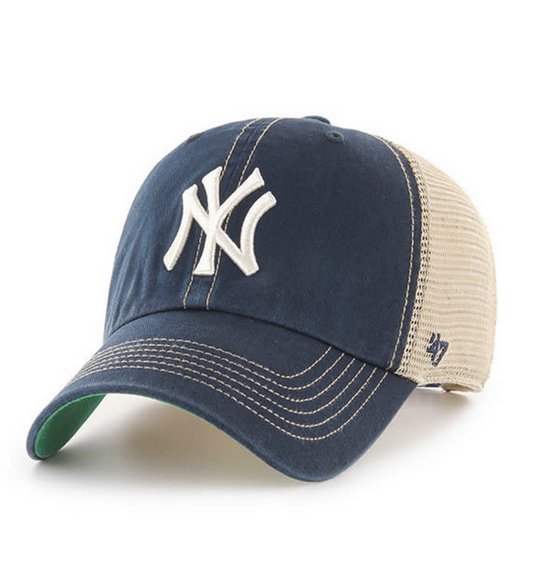 New York Yankees '47 Brand Navy Trawler Clean Up Adjustable Trucker Dad Hat