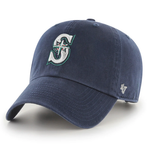 Seattle Mariners '47 Brand Navy Blue Clean Up Adjustable Dad Hat