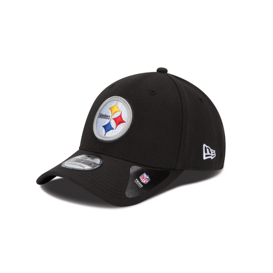 Pittsburgh Steelers New Era Black Team Classic 39Thirty Flex Fit Hat