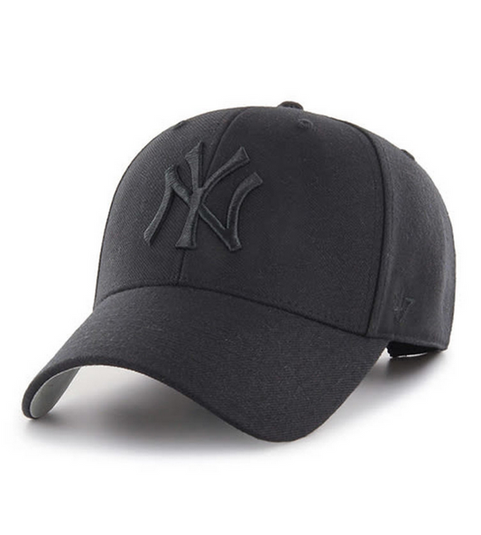 New York Yankees '47 Brand Black On Black Adjustable MVP Hat