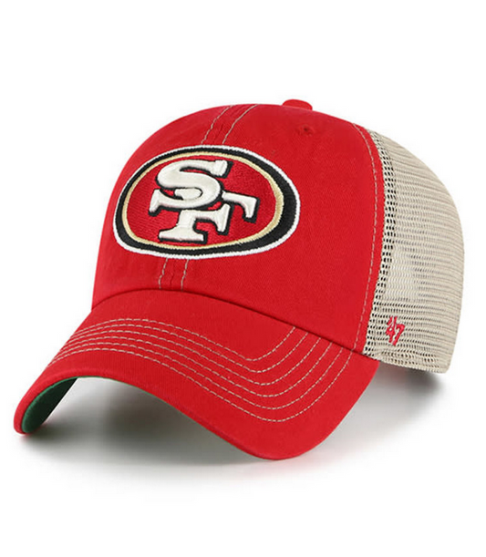 San Francisco 49ers '47 Brand Red Trawler Clean Up Adjustable Trucker Dad Hat