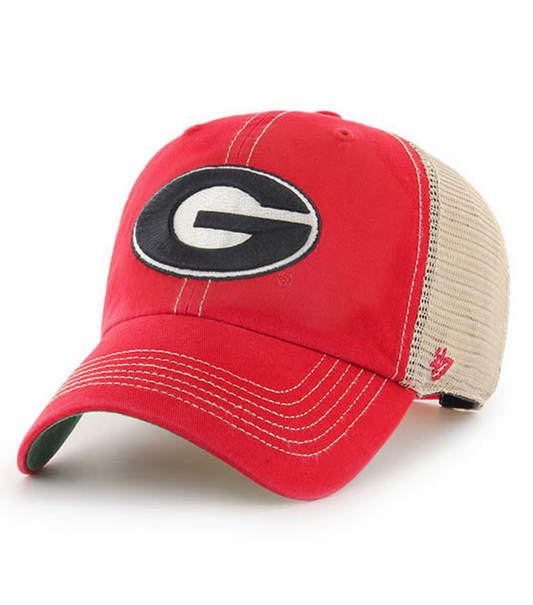 Georgia Bulldogs '47 Brand Red Trawler Clean Up Adjustable Trucker Dad Hat