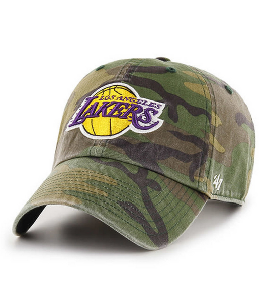 Los Angeles Lakers '47 Brand Camo Clean Up Adjustable Dad Hat