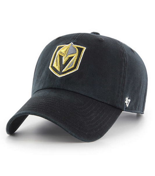 Vegas Golden Knights '47 Brand Black Clean Up Adjustable Dad Hat