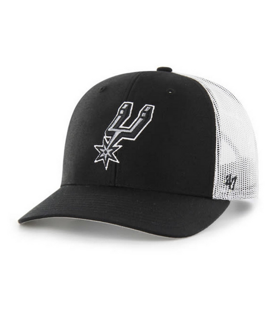 San Antonio Spurs '47 Brand Black Trucker Adjustable Hat