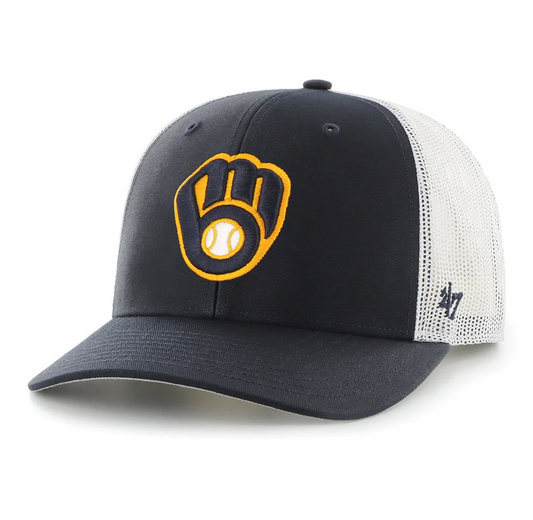 Milwaukee Brewers '47 Brand Navy Blue Trucker Adjustable Hat