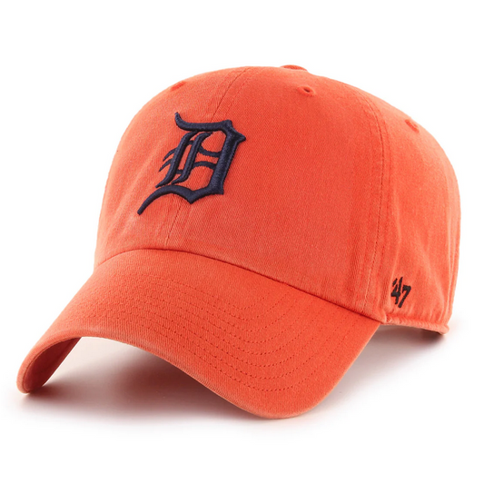 Detroit Tigers '47 Brand Orange Clean Up Adjustable Dad Hat