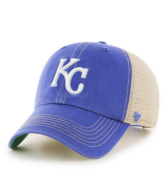 Kansas City Royals '47 Brand Blue Trawler Clean Up Adjustable Trucker Dad Hat