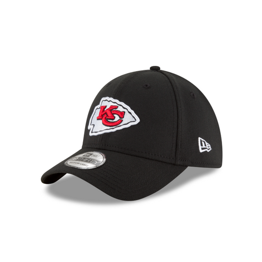Kansas City Chiefs New Era Black Team Classic 39Thirty Flex Fit Hat