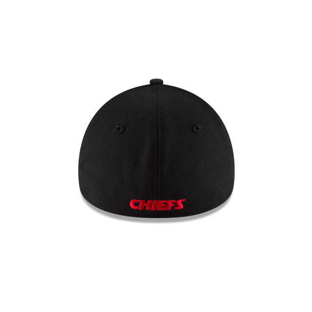 Kansas City Chiefs New Era Black Team Classic 39Thirty Flex Fit Hat