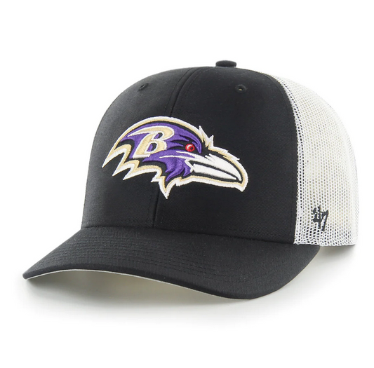 Baltimore Ravens '47 Brand Black Trucker Adjustable Hat