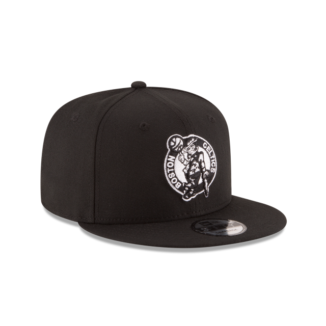 Boston Celtics New Era Black 9Fifty Basic Snapback Adjustable Hat