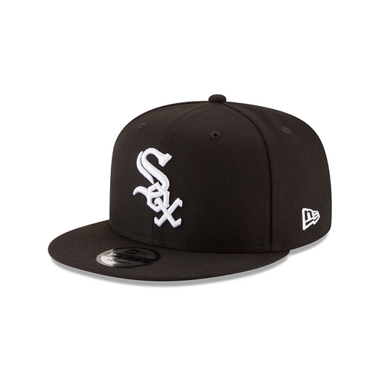 Chicago White Sox New Era Black 9Fifty MLB Basic Snapback Adjustable Hat