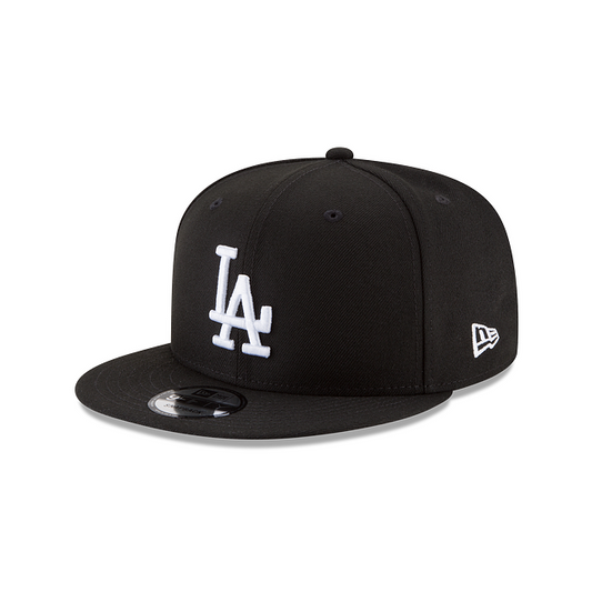 Los Angeles Dodgers New Era Black 9Fifty MLB Basic Snapback Adjustable Hat