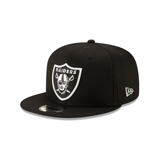 Las Vegas Raiders New Era Black 9Fifty Basic Snapback Adjustable Hat