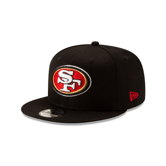 San Francisco 49ers New Era Black 9Fifty Snapback Adjustable Hat