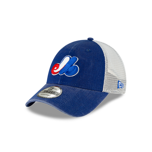 Montreal Expos New Era Blue 9Forty Adjustable Trucker 940 Hat