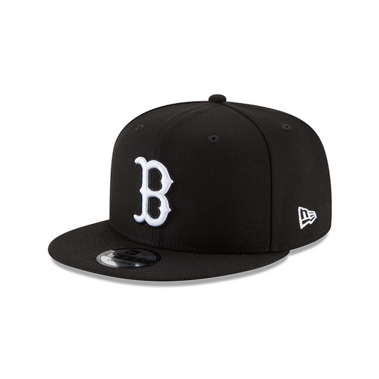 Boston Red Sox New Era Black 9Fifty MLB Basic Snapback Adjustable Hat