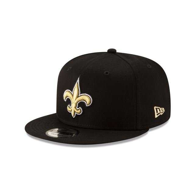 New Orleans Saints New Era Black 9Fifty Basic Snapback Adjustable Hat