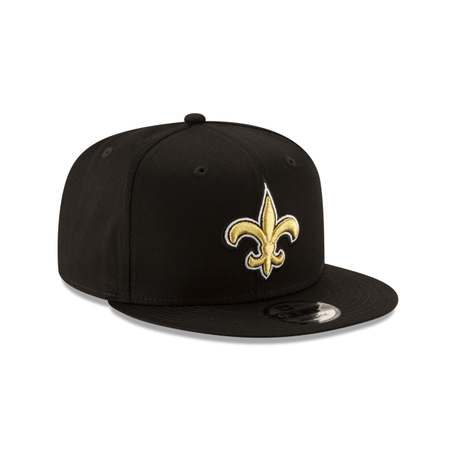 New Orleans Saints New Era Black 9Fifty Basic Snapback Adjustable Hat